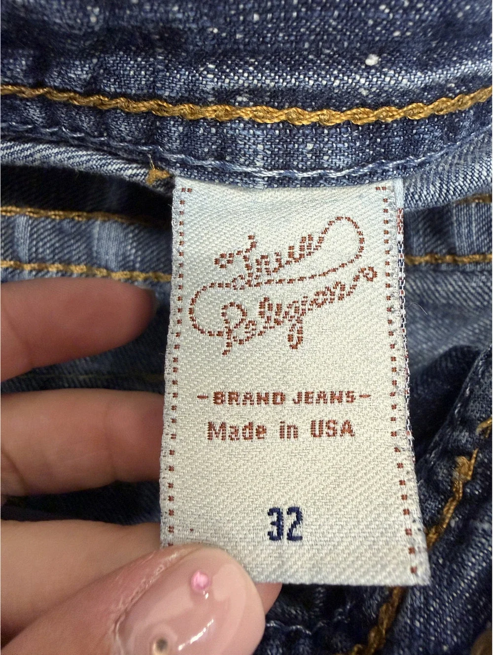 True Religion Brand Jeans Men's Blue Denim Jeans Size 32 Made in USA